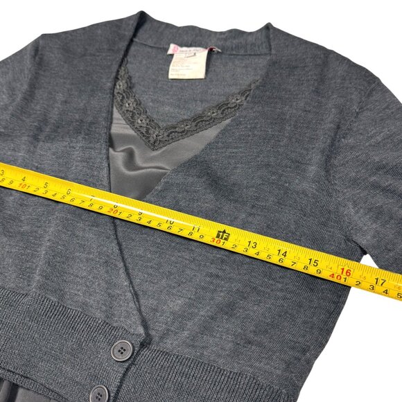 Vintage Babydoll Dress Sz.M Gray  Office Siren Career Work Twee Minimalist - Picture 8 of 13